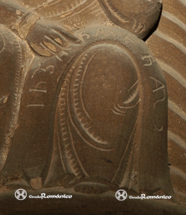 Capitel de la Anunciacin (detalle). San Pedro el Viejo de Huesca