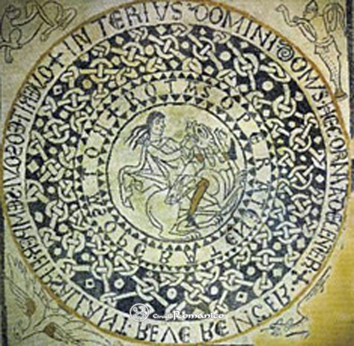 Mosaico del s XII. Chiesa di Sant'Orso, ad Aosta (It).