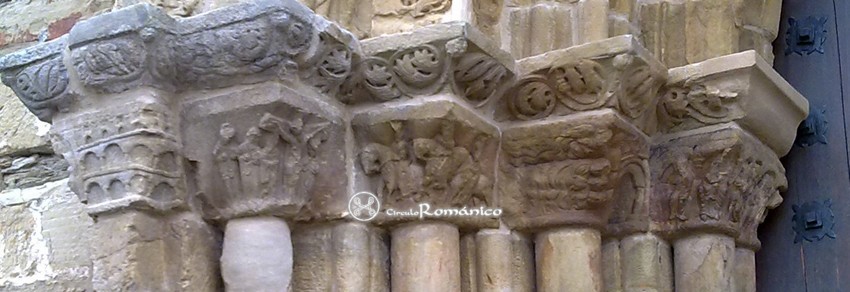 Villafranca del Bierzo. Santiago. Detalle de los capiteles historiados