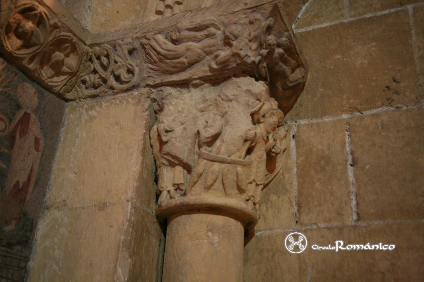 Segovia. San Millan. Detalle de capitel historiado