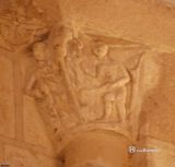 Torrecaballeros. San Nicolas de Bari. Capitel historiado