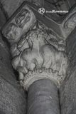 Armentia. San Prudencio. Capitel del abside: leones afrontados