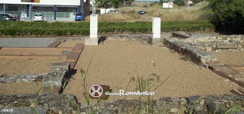 Merida. Hospital de Peregrinos o Xenodoquium. Restos de una estancia con pilastras