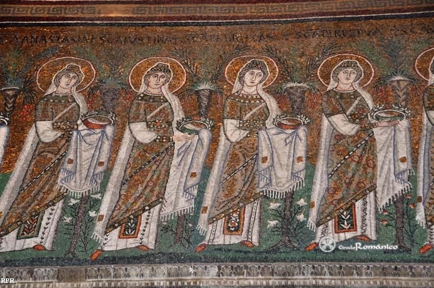 Rávena. San Apolinar el Nuevo. Cortejo de Santas