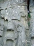 Externsteine. Representación de la Virgen y San José