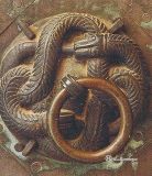 Jerichow. Monasterio de Santa María y San Nicolás. Tirador con serpiente entrelazada