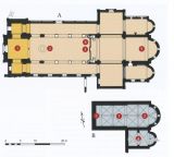 Jerichow. Monasterio de Santa María y San Nicolás. Planta de la iglesia y de la cripta