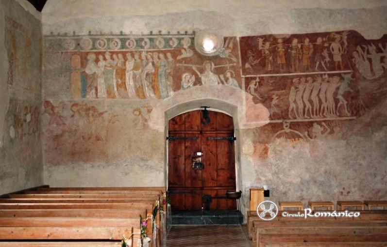 Bludesch. Nikolauskirche. Escenas del Juicio Final (post-románica)