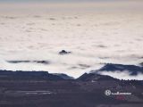 Montearagón emergiendo de la niebla (Cortesía de Antonio García Omedes)