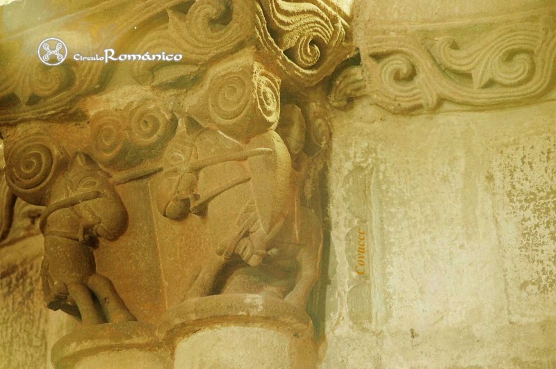 Amandi. San Juan.Capitel de lucha