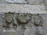 Castropol, Santa María del Campo.Detalle de las cabezas
