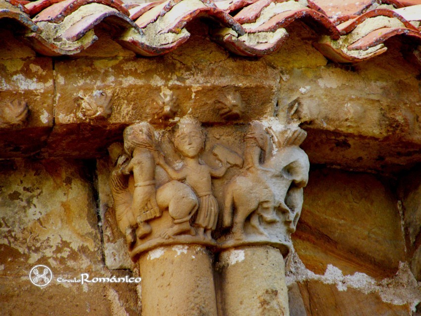Villacantid.Santa Maria la Mayor. Capitel figurado del abside