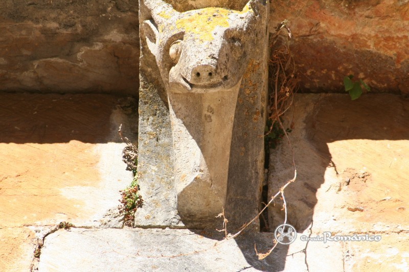 Gredilla de Sedano. San Pedro y San Pablo. Canecillo con cervido