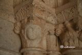 Hormaza. San Esteban Protomartir. Capitel con rostro femenino