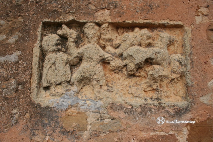 Quintana del Pino. San Sebastián. Detalle del Sacrificio de Isaac
