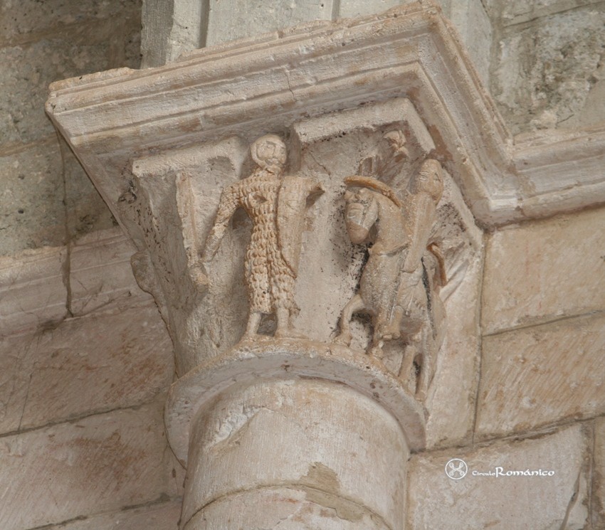 San Juan de Ortega. San Nicolás de Bari. Capitel del brazo sur del crucero