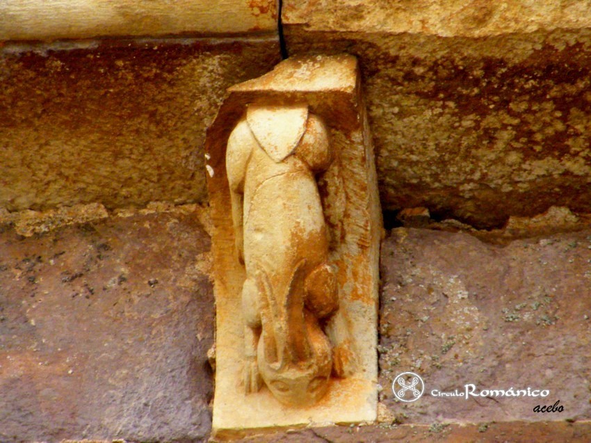 Nogales de Pisuerga.San Juan Bautista.Canecillo con cérvido