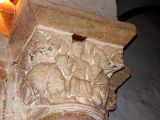 Villanueva de la Torre.Santa Marina.Daniel en el foso de los leones, capitel interior