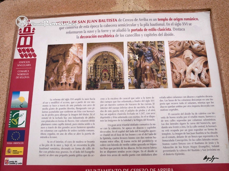 Cerezo de Arriba. San Juan Bautista. Cartel