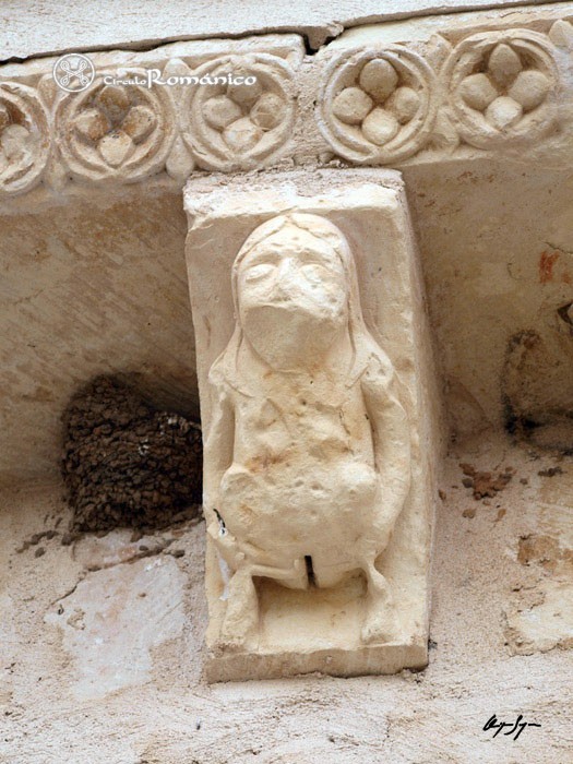 Olmo, El. Virgen del Olmo. Canecillo erotico