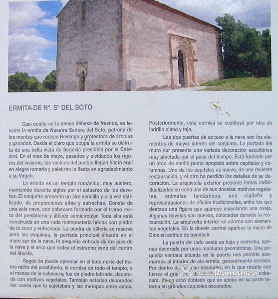 Revenga. Nuestra Señora del Soto. Cartel