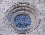 San Martín de Castañeda. Monasterio de San Martín. Rosetón de la fachada oeste