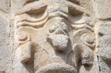 San Martín de Castañeda. Monasterio de San Martín. Capitel vegetal de la cabecera