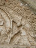 Avinyonet del Penedés. Sant Sebastià dels Gorgs. Angel sosteniendo la mandorla