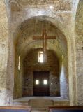 Graudescales.Monasterio de Sant Pere.Vista desde la cabecera