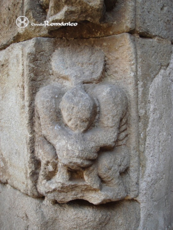 Plasencia. Catedral Vieja. Detalle de dos personajes