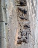 Plasencia. Catedral Vieja. Detalles figurados del guardalluvia 