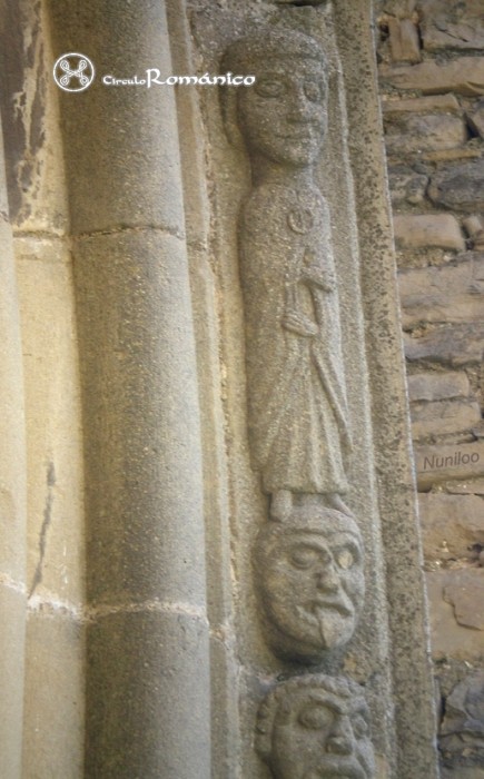 Olcoz. San Miguel. Arquivoltas, detalle. Decoración figurada