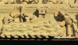 Olite. San Pedro. Detalle del dintel: la Pesca Milagrosa