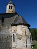 Luzenac de Moulis. Notre Dame. Torre campanario y cabecera