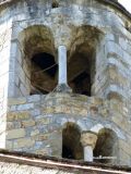 Luzenac de Moulis. Notre Dame. Detalle de la torre campanario