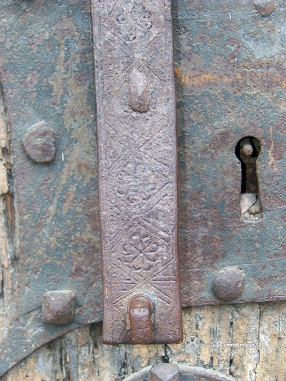 Villafranca de Conflent. Sant Jaume. Detalle del pestillo