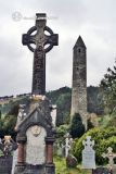 Glendalough. Saint Kevin.Torre redonda y cruz
