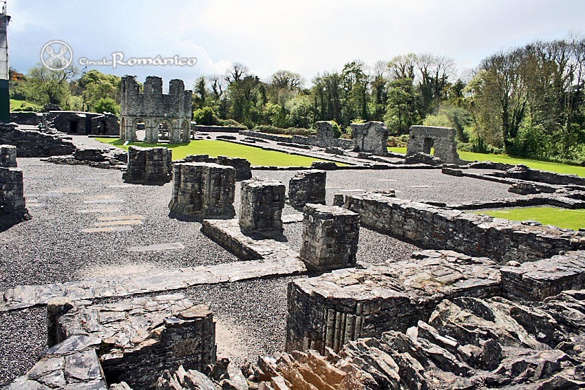 Mellifont. Saint Malachy.Restos del claustro