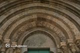 Pombeiro. Monasterio de Santa Maria. Fachada oeste, portada. Timpano y arquivoltas