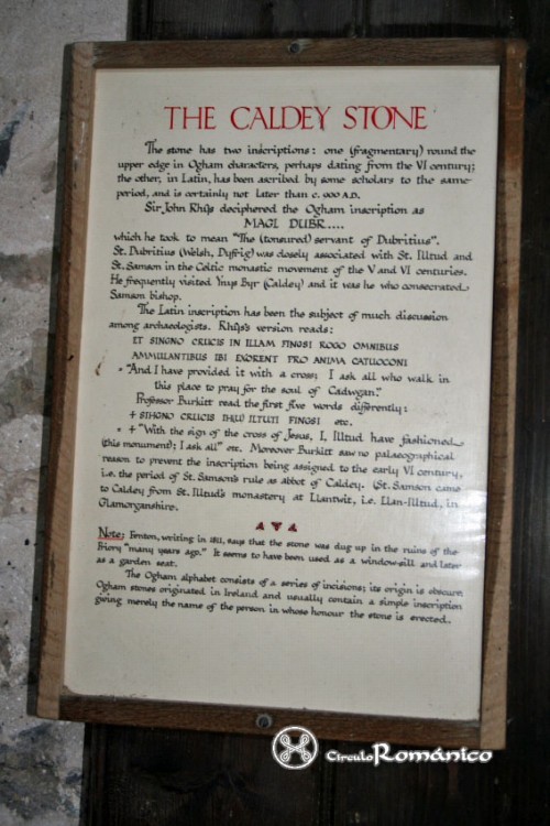 Caldey Island. Monasterio de Saint Illtud.Cartel