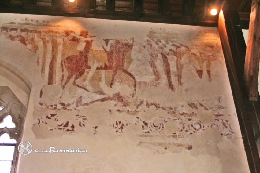 Clayton. Iglesia de San Juan Bautista.Pintura de la nave lateral