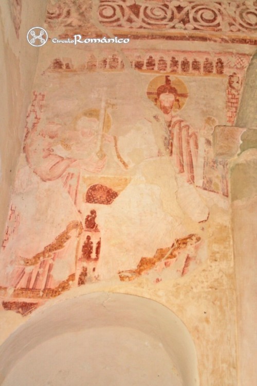 Clayton. Iglesia de San Juan Bautista.Detalle de pintura