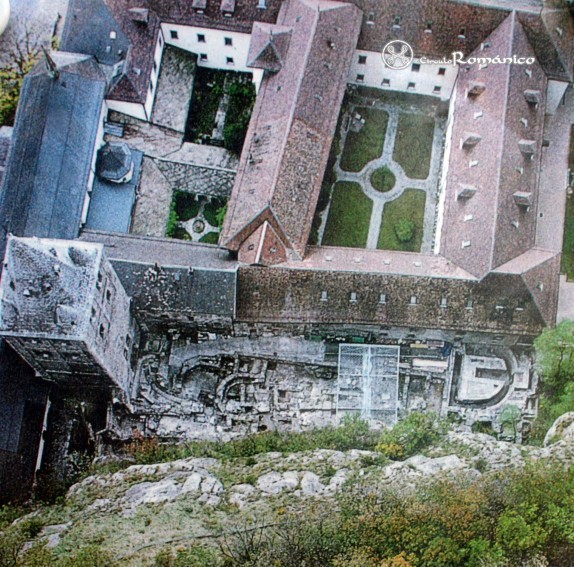 San Mauricio. Abadía de St. Maurice. Vista aérea