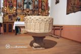 San Andres de Soria. San Andres Apostol.Pila bautismal