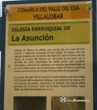 Villalobar de La Rioja. La Asunción. Cartel informativo